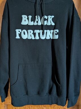Black 'Black Fortune' Men's Pullover Hoodie